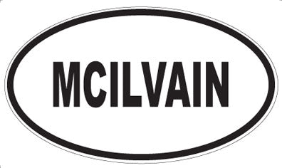 MCILVAIN - Oval Sticker