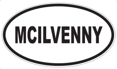 MCILVENNY - Oval Sticker