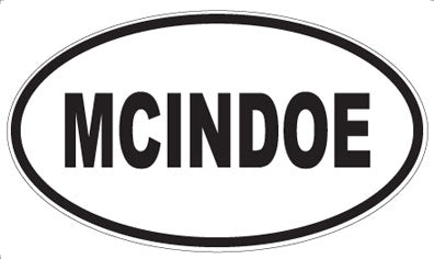 MCINDOE - Oval Sticker
