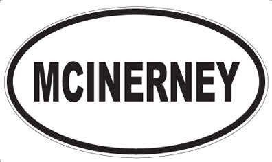 MCINERNEY - Oval Sticker