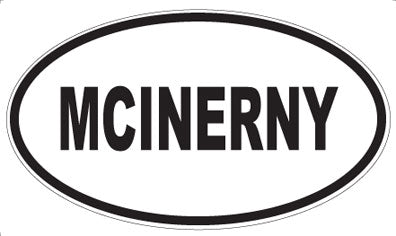 MCINERNY - Oval Sticker