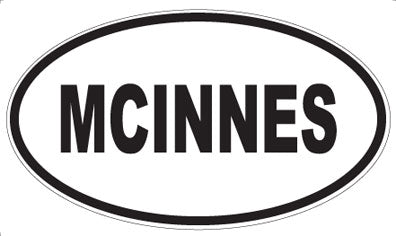 MCINNES - Oval Sticker