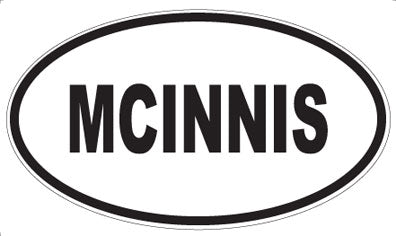 MCINNIS - Oval Magnet