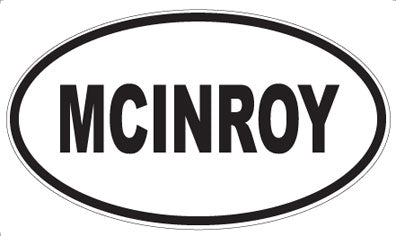 MCINROY - Oval Magnet