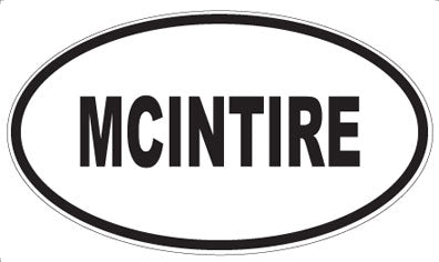 MCINTIRE - Oval Magnet