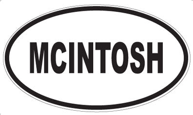 MCINTOSH - Oval Sticker