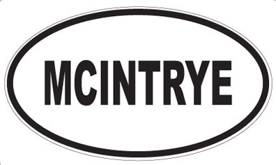 MCINTRYE - Oval Sticker