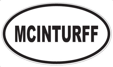 MCINTURFF - Oval Magnet