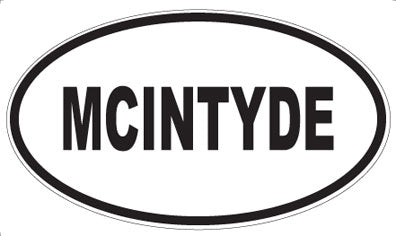 MCINTYDE - Oval Magnet