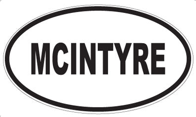 MCINTYRE - Oval Magnet