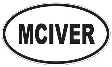 MCIVER - Oval Sticker