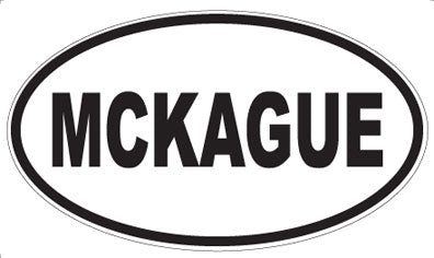 MCKAGUE - Oval Magnet