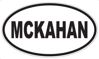 MCKAHAN - Oval Magnet