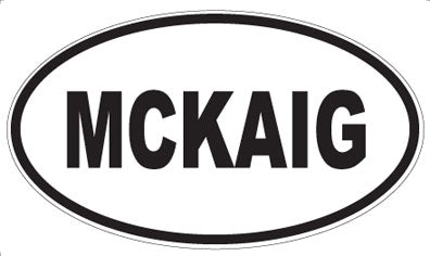 MCKAIG - Oval Sticker
