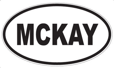 MCKAY - Oval Sticker