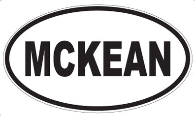 MCKEAN - Oval Magnet