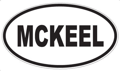 MCKEEL - Oval Sticker