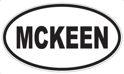 MCKEEN - Oval Magnet