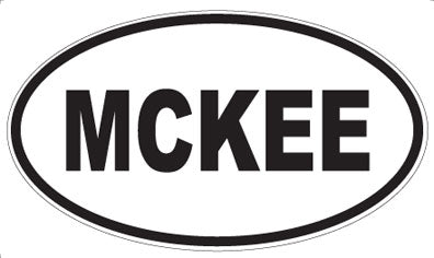 MCKEE - Oval Magnet