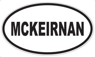 MCKEIRNAN - Oval Magnet