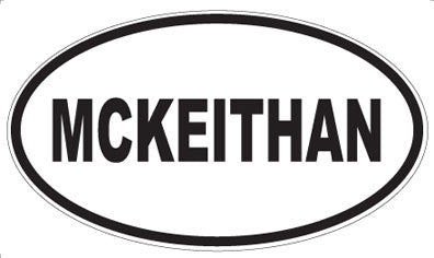 MCKEITHAN - Oval Sticker