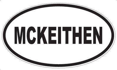 MCKEITHEN - Oval Sticker