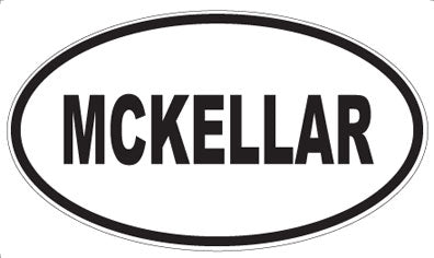 MCKELLAR - Oval Sticker
