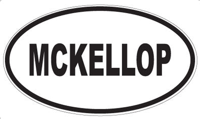 MCKELLOP - Oval Sticker