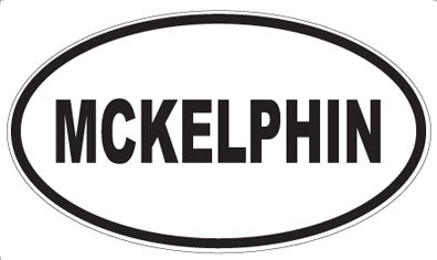 MCKELPHIN - Oval Sticker