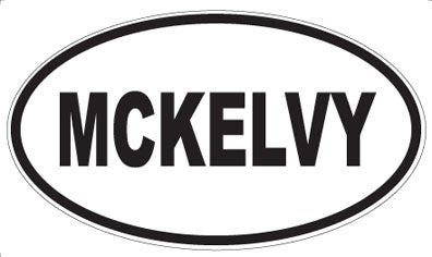 MCKELVY - Oval Sticker