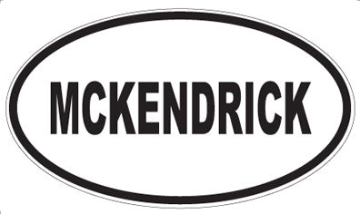 MCKENDRICK - Oval Magnet