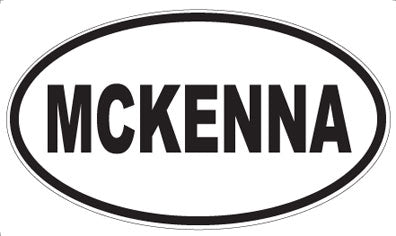 MCKENNA - Oval Sticker