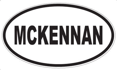 MCKENNAN - Oval Magnet