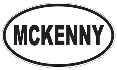 MCKENNY - Oval Sticker