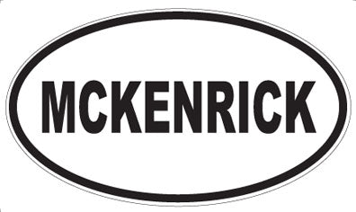 MCKENRICK - Oval Sticker