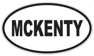MCKENTY - Oval Sticker