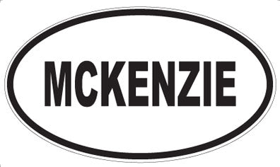 MCKENZIE - Oval Sticker