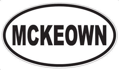 MCKEOWN - Oval Sticker