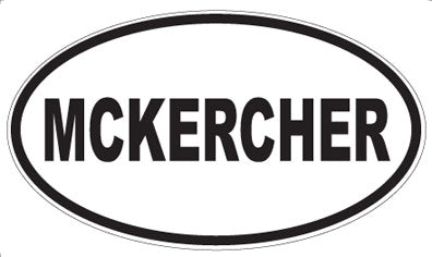 MCKERCHER - Oval Sticker