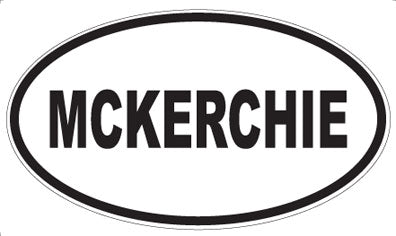 MCKERCHIE - Oval Sticker