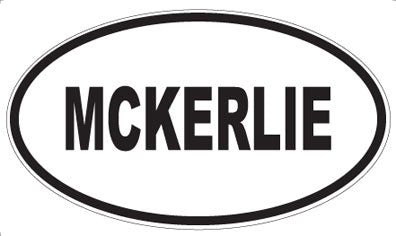 MCKERLIE - Oval Sticker