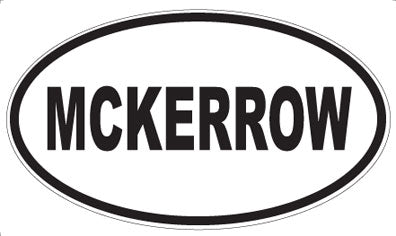 MCKERROW - Oval Magnet