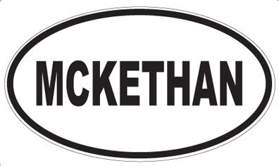MCKETHAN - Oval Magnet