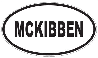 MCKIBBEN - Oval Sticker