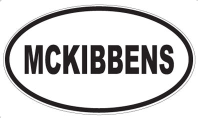 MCKIBBENS - Oval Magnet