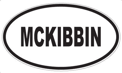 MCKIBBIN - Oval Sticker