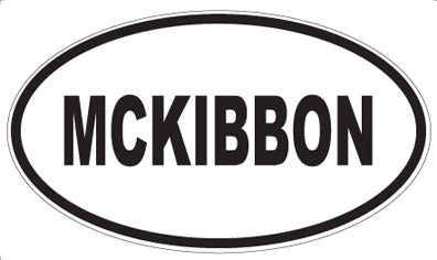 MCKIBBON - Oval Sticker