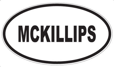 MCKILLIPS - Oval Sticker