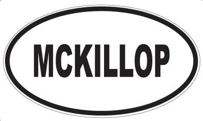 MCKILLOP - Oval Sticker