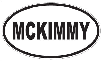 MCKIMMY - Oval Sticker
